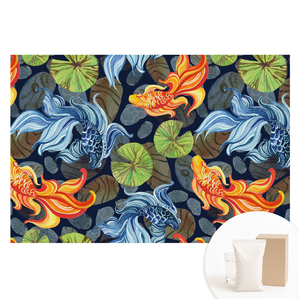 Fototapeta s potlačou na netkanej textílii Energický motív ryby koi