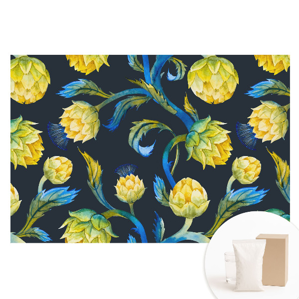 Fotografická tapeta na netkanej textílii Akvarelové kvety elegancia živosť