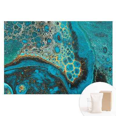 Veľkoplošná fototapeta na stenu Tyrkysové organické vzory