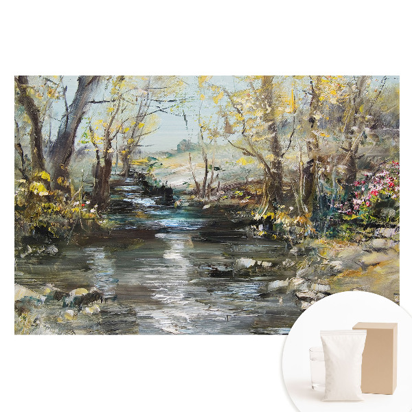 Fototapeta s potlačou na netkanej textílii Malebná lesná krajina s potokom