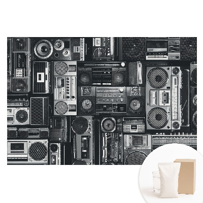 Netkaná fotografická tapeta Štýlový retro vzor s rádiami