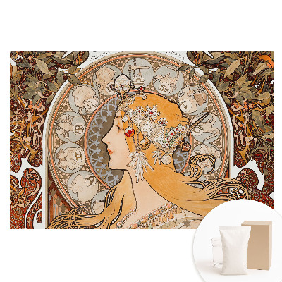 Netkaná fotografická tapeta Žena a symboly zverokruhu