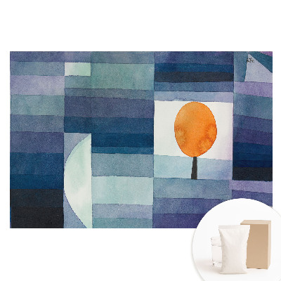 Netkaná tapeta s potlačou Pomarančovník na modrom pozadí