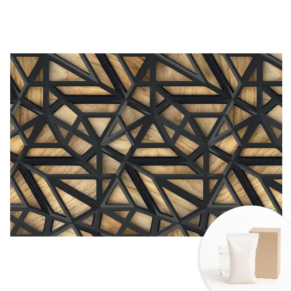 Fototapeta na netkanej textílii Geometrické trojuholníky harmónia dreva