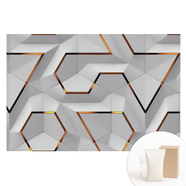 Netkaná tapeta s moderným geometrickým priestorovým vzorom