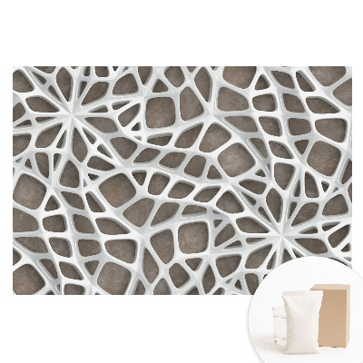 Fototapeta na netkanej textílii Biele organické štruktúry na hnedom pozadí