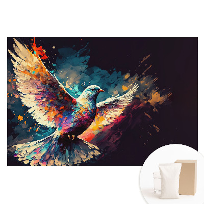 Netkaná tapeta Farebný, dynamický vták za letu