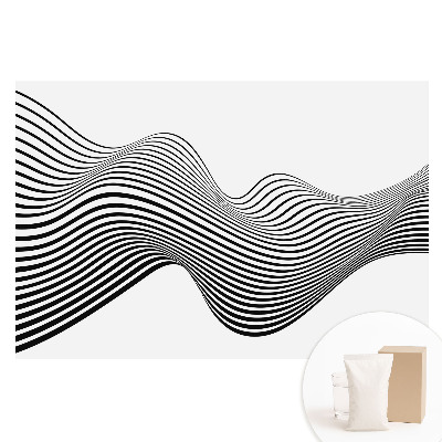 Fototapeta na netkanej textílii s motívom minimalistických vlnitých čiar