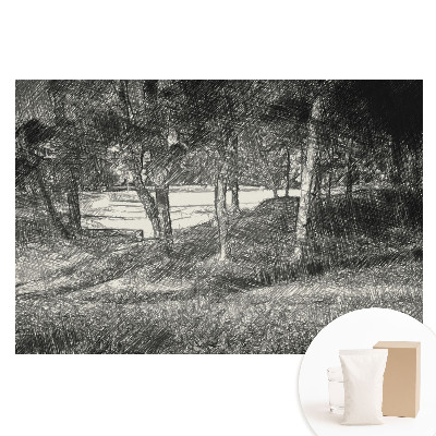Veľkoplošná fototapeta na stenu krajina strom rieka mier harmónia