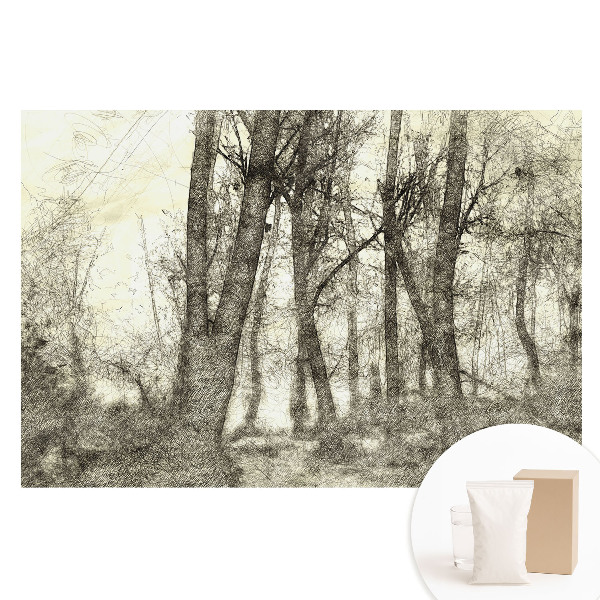 Netkaná fotografická tapeta Atmosférická krajina lesa