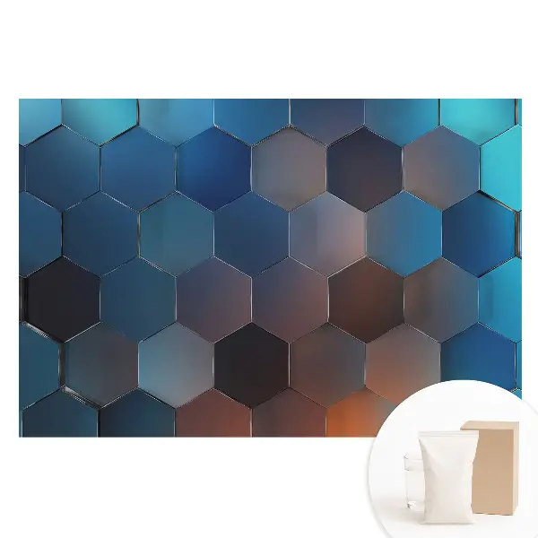Fototapeta na netkanej textílii Geometrické modré šesťuholníky