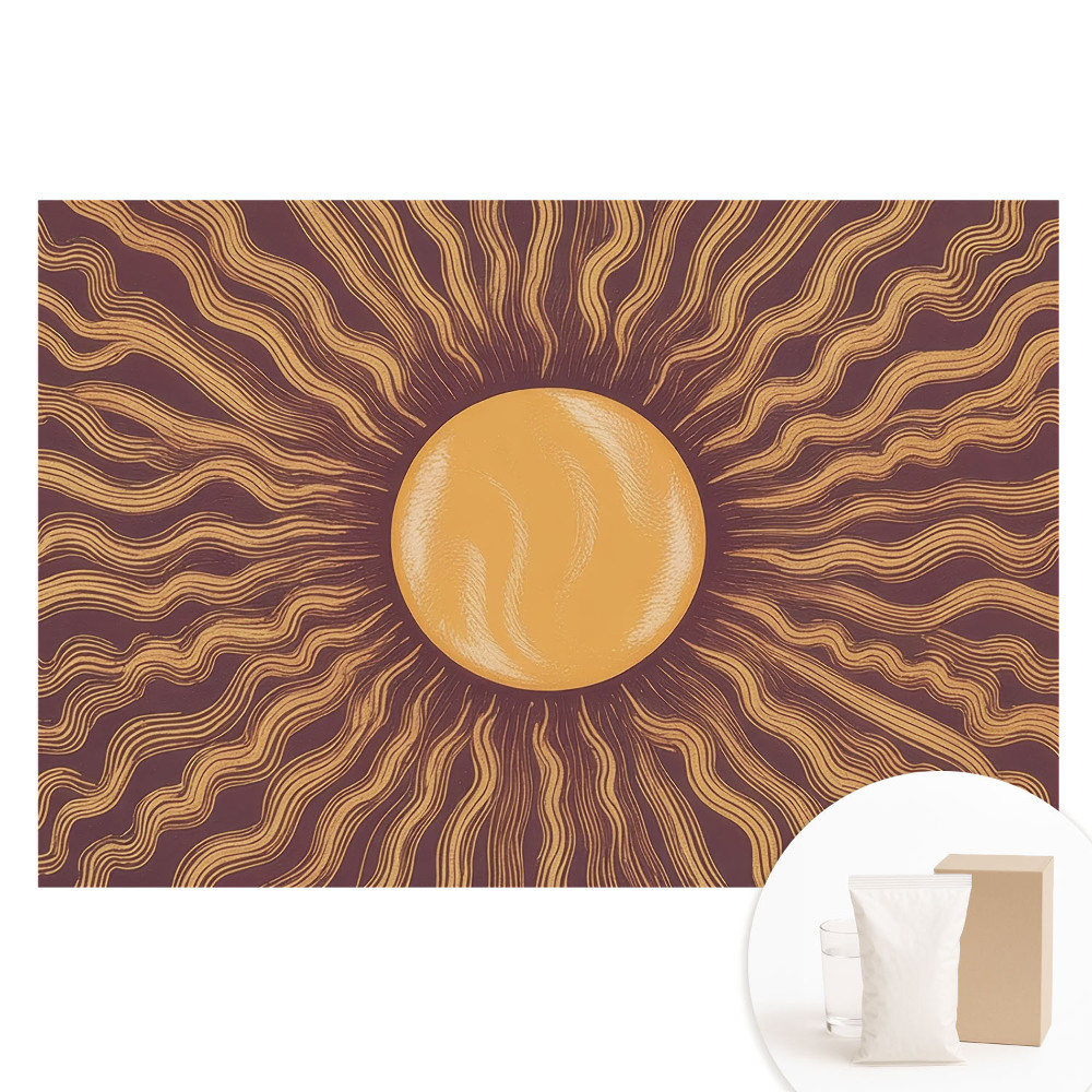 Fototapeta na netkanej textílii Energická kompozícia slnka a vĺn