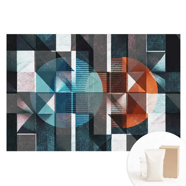 Fototapeta na netkanej textílii s geometrickým vzorom v dynamických farbách