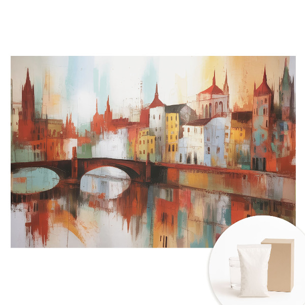 Fotografická tapeta na netkanej textílii Farebná panoráma mesta