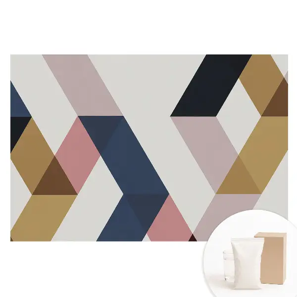 Fototapeta na netkanej textílii Geometrické útvary v jemných pastelových farbách