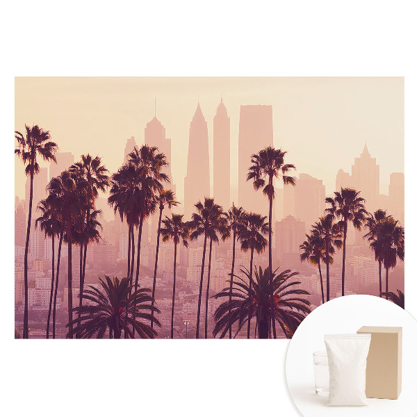 Fototapeta na netkanej textílii Atmosférické palmy pri západe slnka