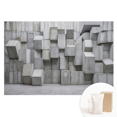 Netkaná tapeta s potlačou Betónové priemyselné kvádre.