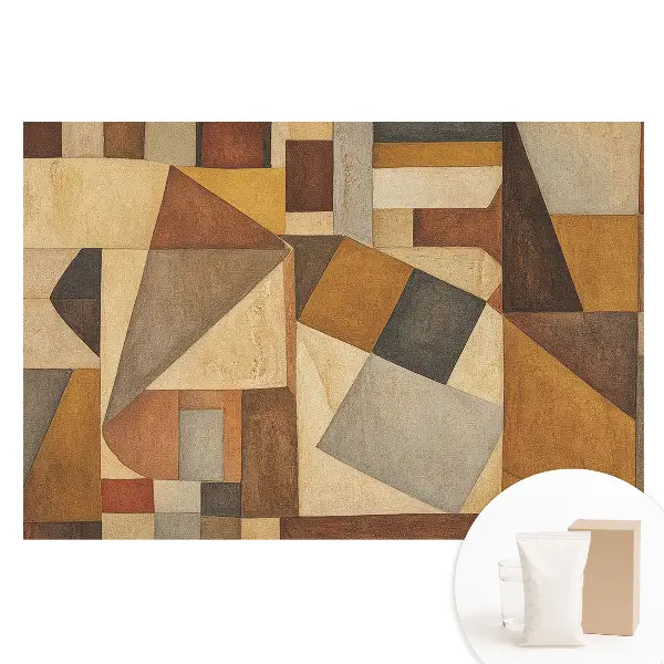 Fototapeta na netkanej textílii Geometrické tvary a teplé farby