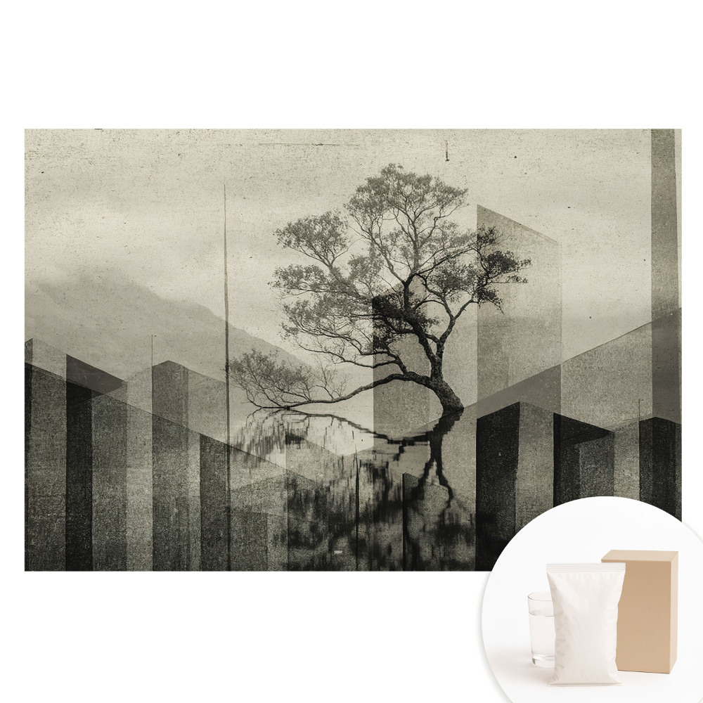 Netkaná tapeta Strom v mestskej krajine