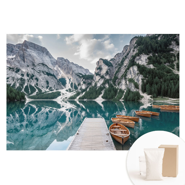 Veľkoplošná fototapeta na stenu Relax pri horskom jazere