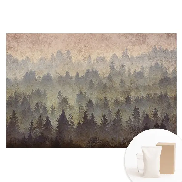 Fototapeta na netkanej textílii Atmosférické lesy zahalené v hmle