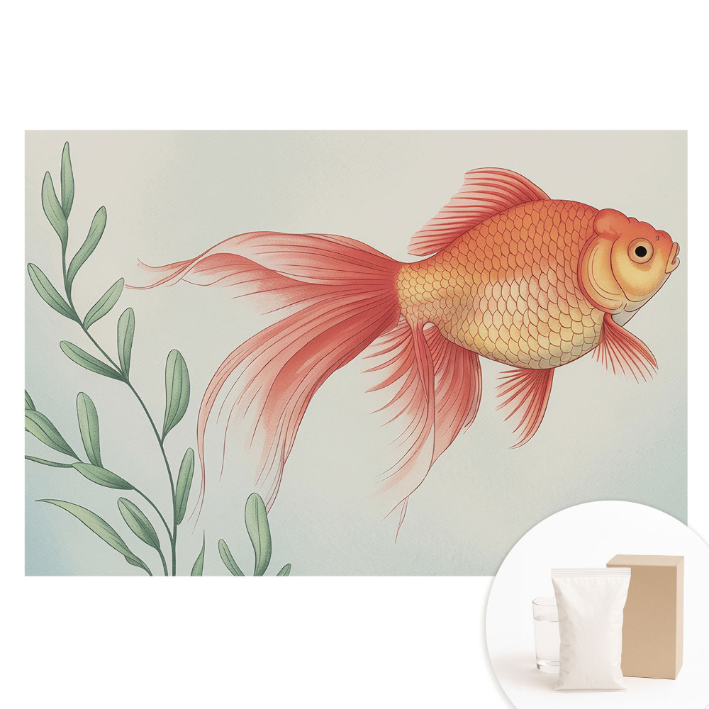 Fotografická tapeta na netkanej textílii Elegantná ryba medzi vodnou zeleňou