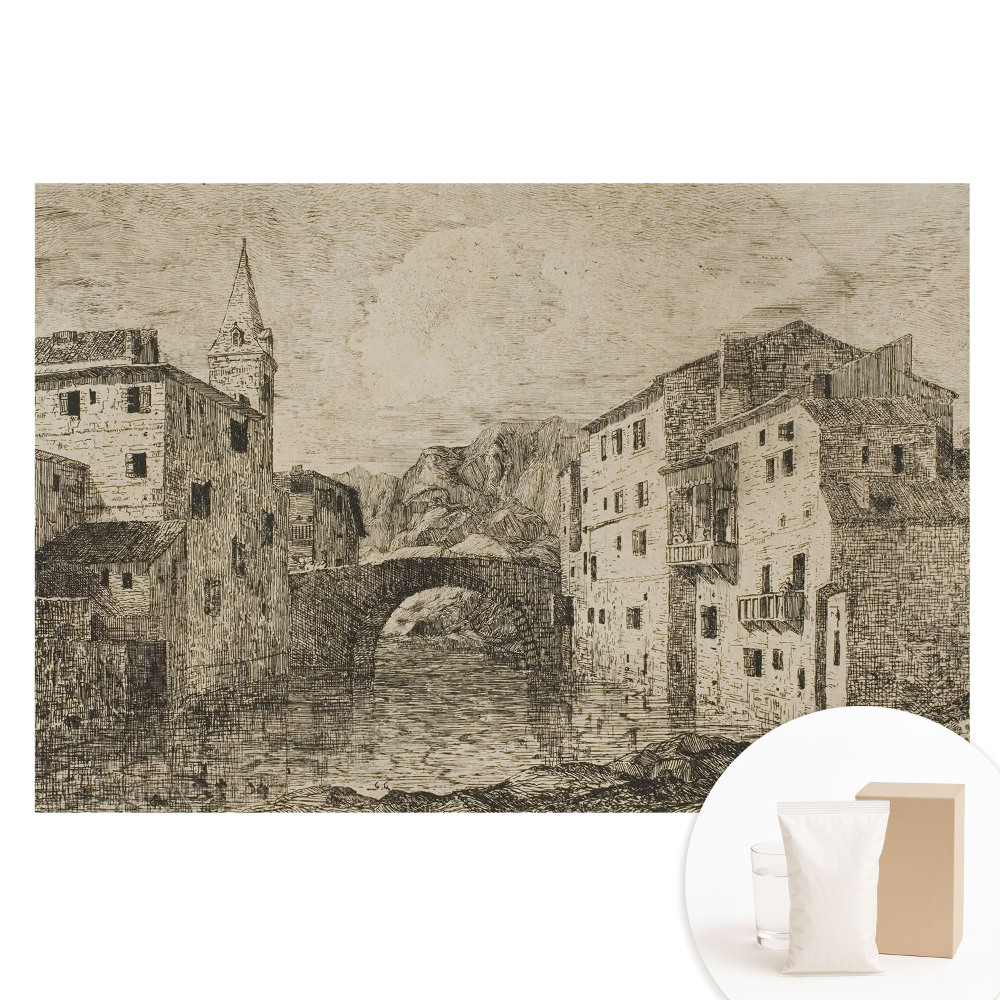 Fototapeta s potlačou na netkanej textílii Klasické budovy premosťujú rieku.