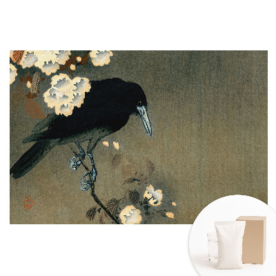 Fototapeta na vliese Japonský vták v kvetoch
