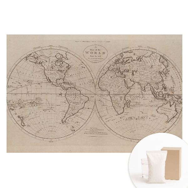 Netkaná fotografická tapeta Historická kresba sveta