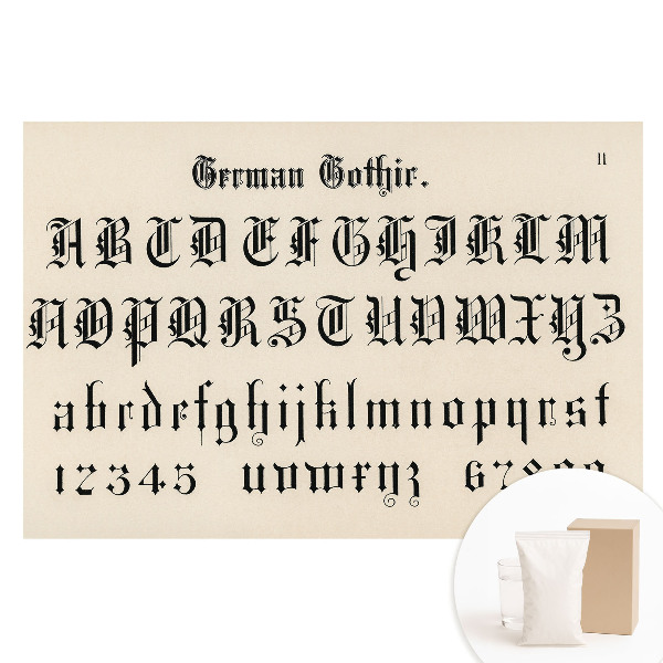Netkaná tapeta s potlačou Gotická abeceda elegantná a dekoratívna