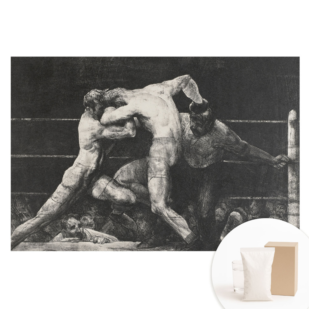 Netkaná tapeta s potlačou Boxerská súťaž plná emócií