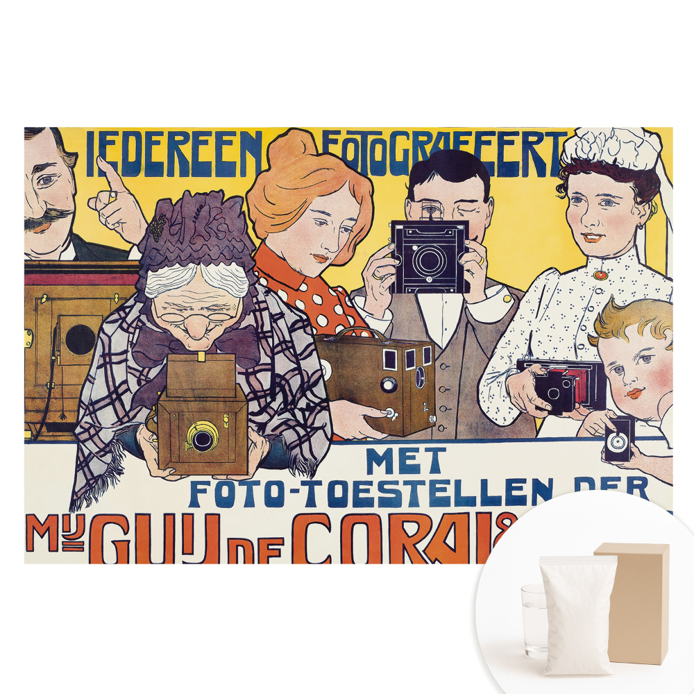 Fototapeta na netkanej textílii Reklama na retro fotoaparát