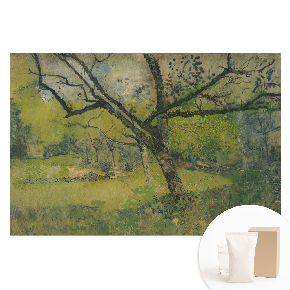 Netkaná tapeta Malebná krajina s centrálnym stromom