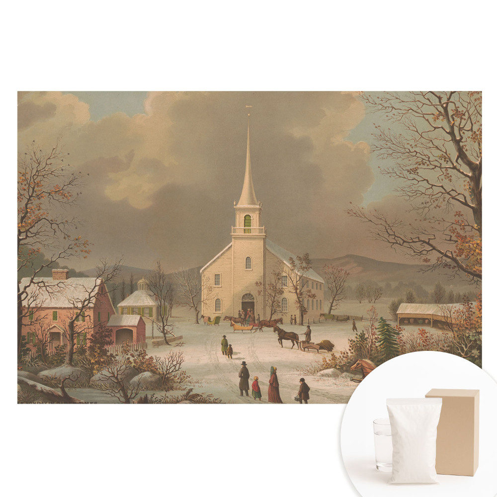 Netkaná fotografická tapeta Zimná žánrová scéna