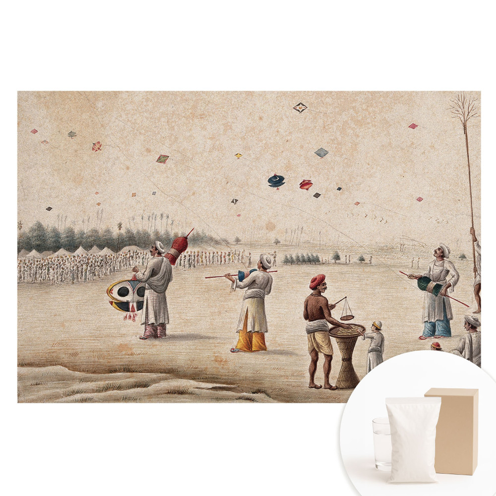 Netkaná tapeta Šarkany na historickom pozadí