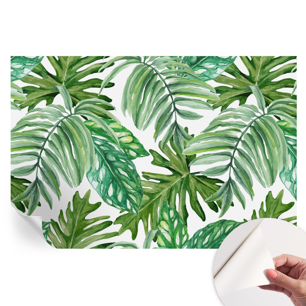 Moderná fototapeta do obývačky Exotické listy