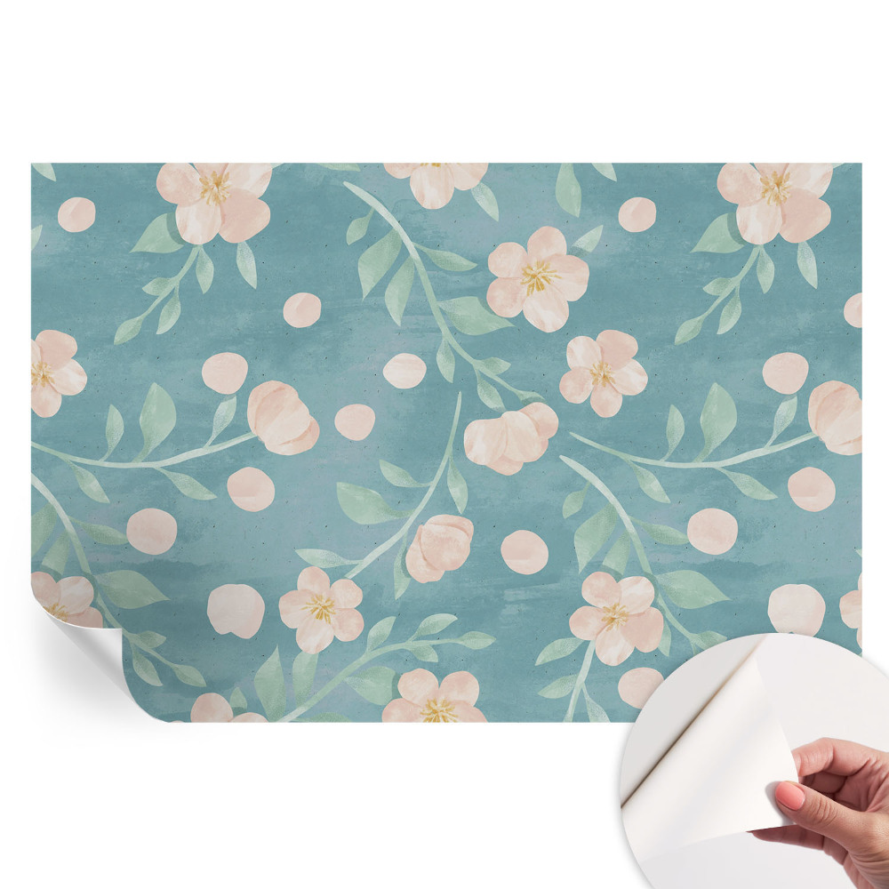 Samolepiaca tapeta do obývačky Kvetinová elegancia