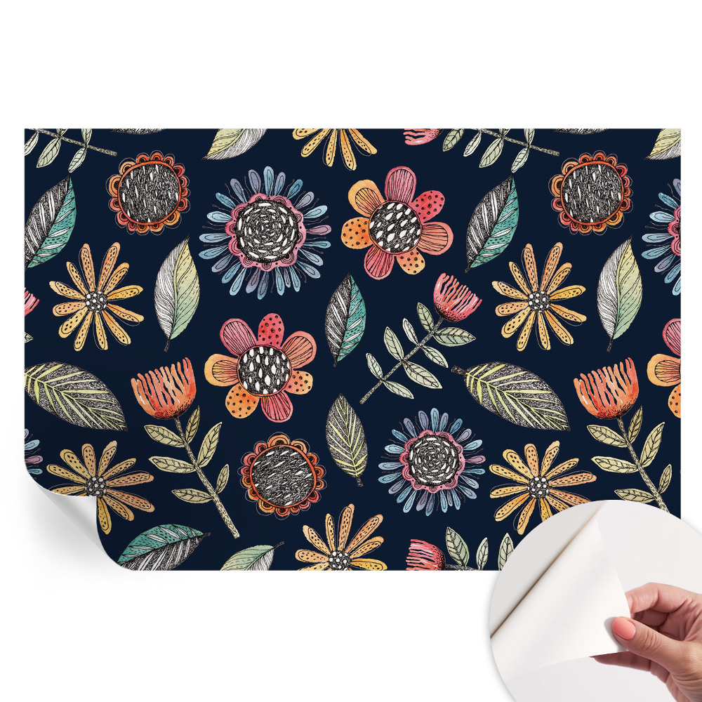 Samolepiaca fotografická tapeta Kvetinová mozaika