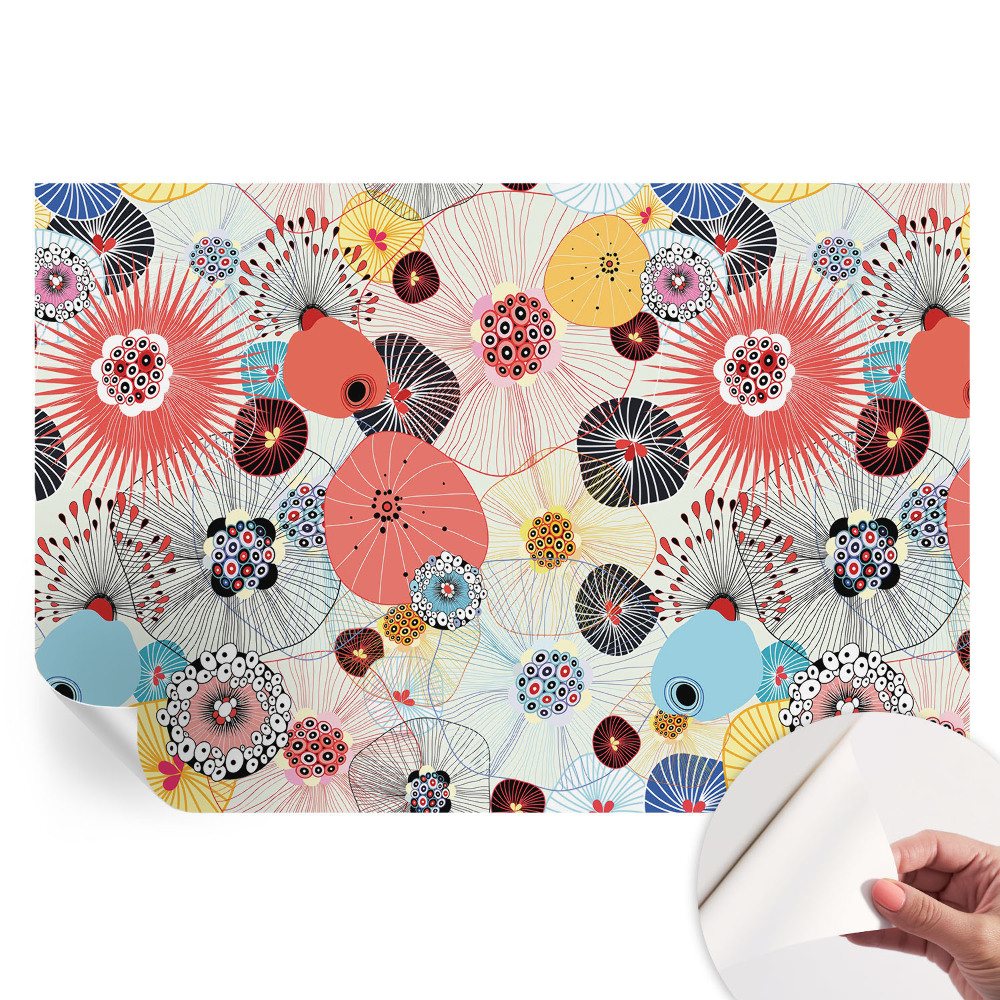 Samolepiaca fotografická tapeta Farebné kvety