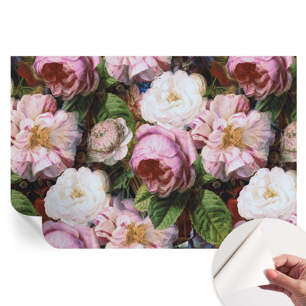 Samolepiaca tapeta do obývačky Kvetinová elegancia