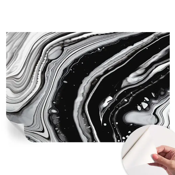 Samolepiaca nástenná maľba Monochromatické vlny