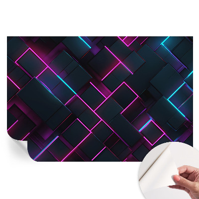 Samolepiaca fototapeta Neónová geometria