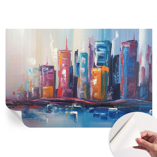 Moderná fototapeta do obývačky Farebné mesto