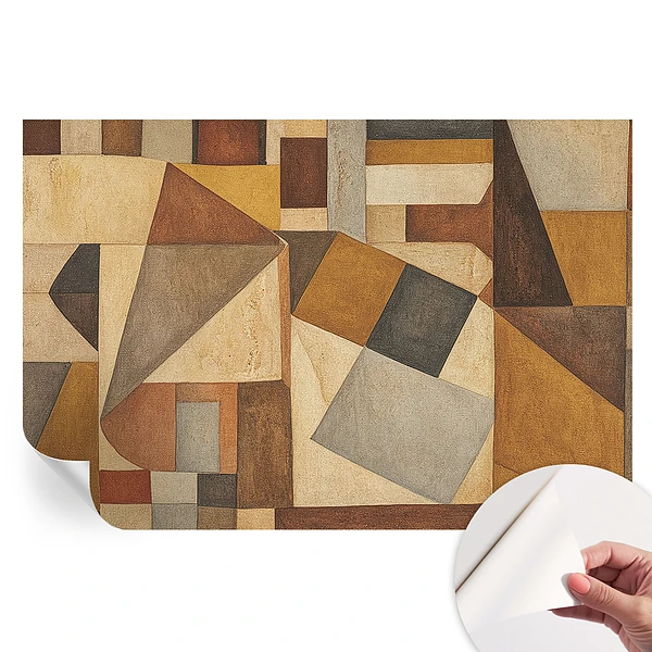 Samolepiaca tapeta do obývačky s geometrickou abstrakciou
