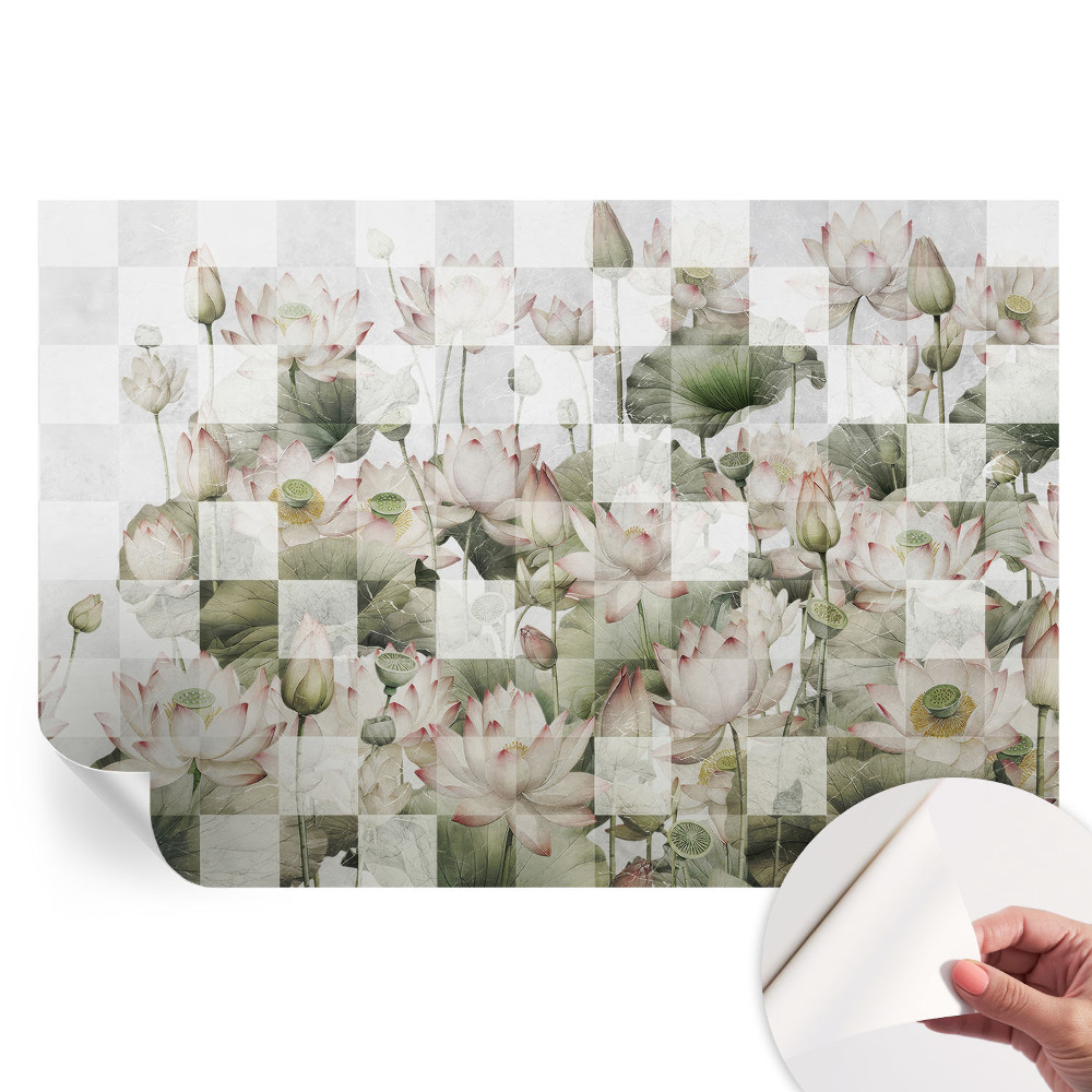 Samolepiaca fototapeta Lotosové vzory