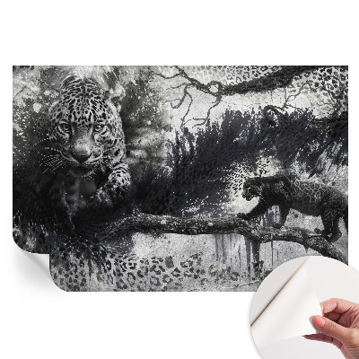 Moderná fototapeta do obývačky Abstraktné leopardy