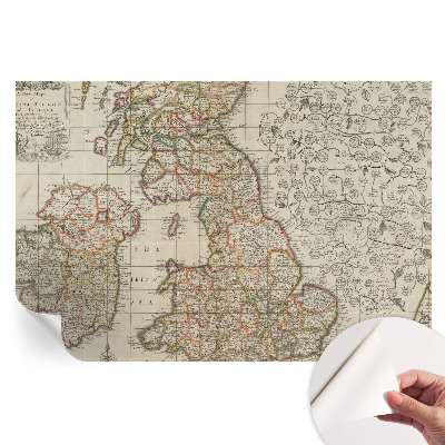 Samolepiaca fototapeta Starožitná mapa