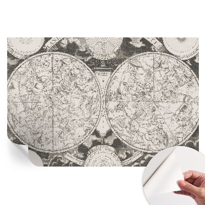 Samolepiaca fototapeta Hviezdna mapa do spálne