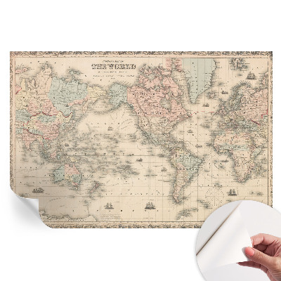 Samolepiaca nástenná maľba Historická mapa