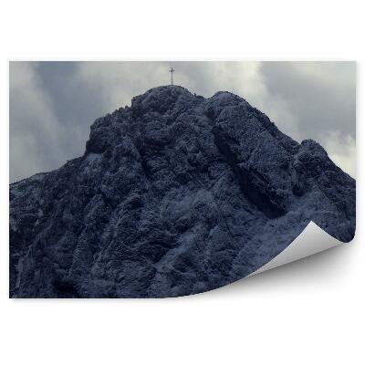 Fototapeta na stenu Giewont kríž zimné sneh tatra mraky